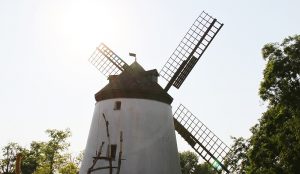 Denkmalgeschützte Windmühle in Podersdorf am See